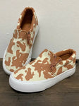 Brown and White Cow Shoes