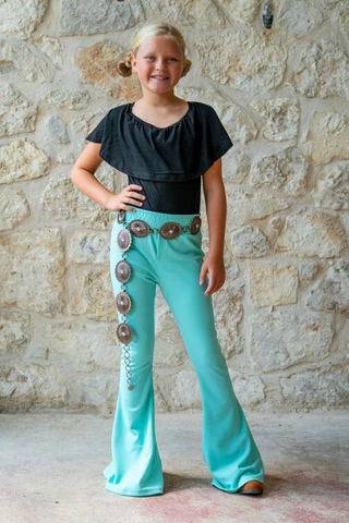 Turquoise Flare Pants