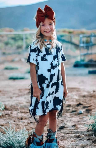 Cow Fringe Dress