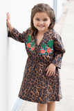 Leopard  Embroidery Dress